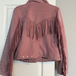 Western Women's Pink Fringe Jacket